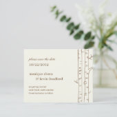 Birch Trees Save the Date Notice - Sketchy (Staand voorkant)