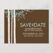 Birch Trees Save the Date Wedding Aankondigingskaart (Voorkant)