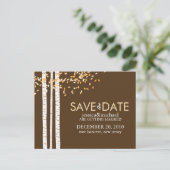 Birch Trees Save the Date Wedding Aankondigingskaart (Staand voorkant)