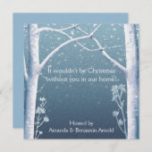 Birch Trees Snow Holiday Kaart (Voorkant / Achterkant)