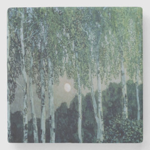 Birch Trees Stenen Onderzetter