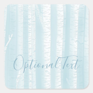Birch Trees Trunks Vierkante Sticker