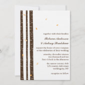 Birch Trees Wedding Invitations Kaart (Voorkant)