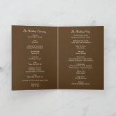 Birch Trees Wedding Program Kaart (Binnen)