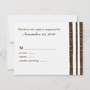 Birch Trees Wedding Response Cards RSVP Kaartje