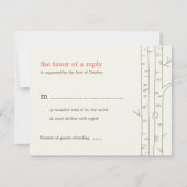 Birch Trees Wedding RSVP Card - Aangepast (Voorkant)