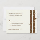 Birch Trees Wedding RSVP Card - Ammond (Voorkant)