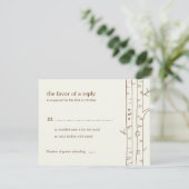 Birch Trees Wedding RSVP Card - Sketchy (Staand voorkant)