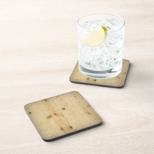 Birch Wood Cork Coaster Bier Onderzetter (Rechterzijde)