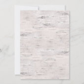 Birch Wood Dusty Blue Wedding Kaart (Achterkant)
