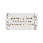 Birch Woods Rustic Étiquette de adresse (Devant)