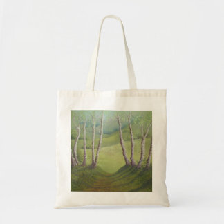 Birches in Spring, Walton Heath, Surrey Canvas tas