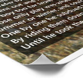 Birches van Robert Frost Compleet gedicht/Birkenwa Poster (Hoek)