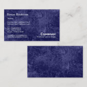 Birchstructuur - donkerblauw visitekaartje (Voorkant / Achterkant)