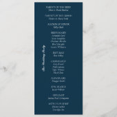 Birchtree Birds Trouwprogramma Blauw Programma (Achterkant)