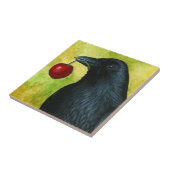 Bird 55 Crow raven Tegeltje (Zijkant)