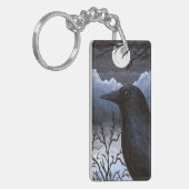 Bird 58 Crow Raven Sleutelhanger (Voorkant Links)