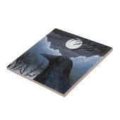 Bird 58 Crow Raven Tegeltje (Zijkant)