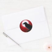 Bird 62 Crow Raven Ronde Sticker (Envelop)