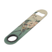 Bird and Blossom Illustration Art Monogram Speed Flessenopener (Voorkant Gekanteld)