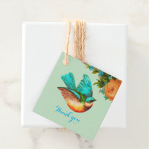 Bird and Flowers Baby shower Bedankt