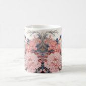 Bird and Pink Peonies Coffee Mok (Center)