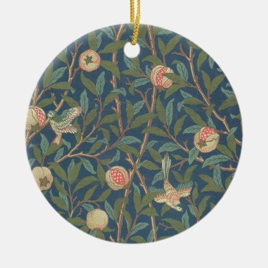 Bird and Pomegranate Wallpaper Design, bedrukt met Keramisch Ornament (Voorkant)
