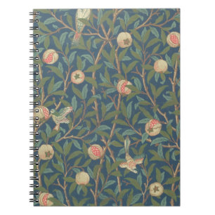 Bird and Pomegranate Wallpaper Design, bedrukt met Notitieboek