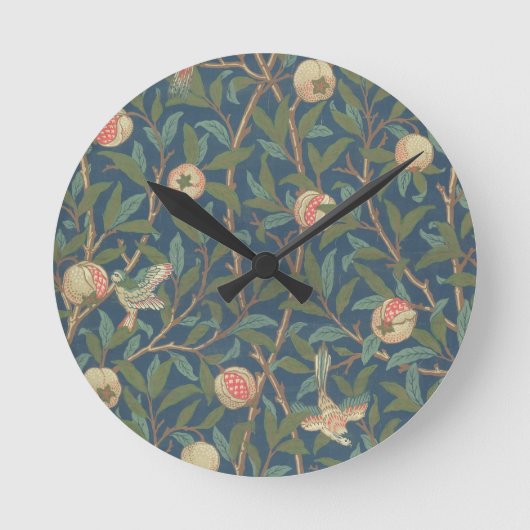 Bird and Pomegranate Wallpaper Design, bedrukt met Ronde Klok (Voorkant)