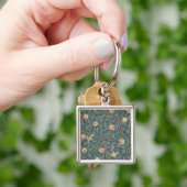 Bird and Pomegranate Wallpaper Design, bedrukt met Sleutelhanger (Hand)