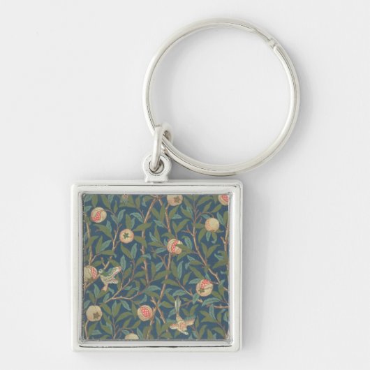 Bird and Pomegranate Wallpaper Design, bedrukt met Sleutelhanger (Voorkant)