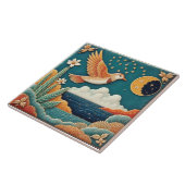 Bird and the Crescent Guide Tegeltje (Zijkant)