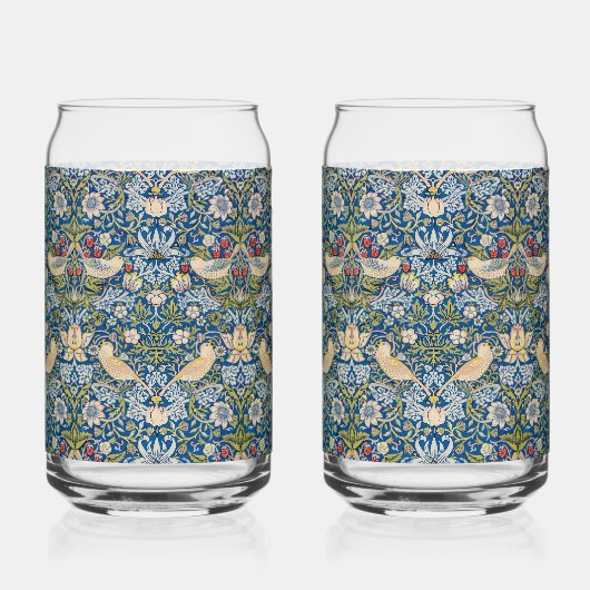 Bird Art Nouveau Design Blikvorm Glas (Voorkant)