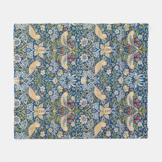 Bird Art Nouveau Design Fleece Deken (Voorkant (Horizontaal))