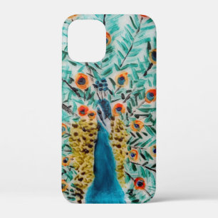 Bird Art Peafowl Peacock Feathers iPhone 12 Mini Hoesje