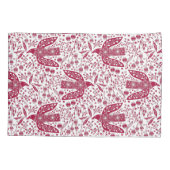 Bird Art Red Kussensloop (Achterkant-Links)