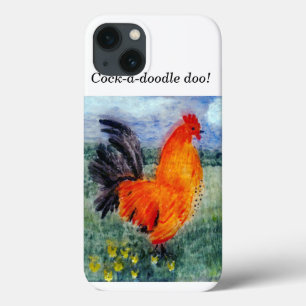 Bird Art Rooster Chicken Funny iPhone 13 Hoesje