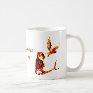 Bird Art Tawny Owls Love Koffiemok
