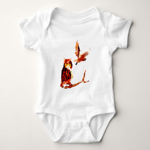 Bird Art Tawny Owls Romper
