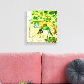 Bird Barber Canvas Afdruk (Insitu (Woonkamer))