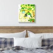 Bird Barber Canvas Afdruk (Insitu (Slaapkamer))