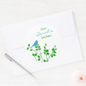 Bird Blue Green Baking and Canning Stickers (Envelop)