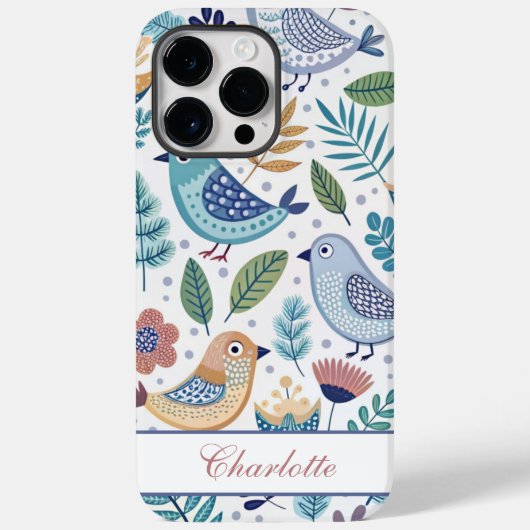 Bird Botanical Perzonalized Case-Mate iPhone Case (Achterkant)