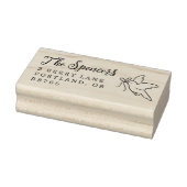 Bird & Bow Family Name & Return Address Rubberstempel (Stempel)