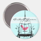 Bird Cage Wedding Stickers of Customize Magneet (Voorkant / Achterkant)