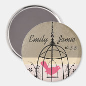 Bird Cage Wedding Stickers of Customize Magneet (Voorkant / Achterkant)