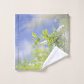 Bird Cherry Tree Blossom Flowers Sky Bad Handdoek (Wasdoekje)