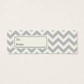 Bird Chevron Gift Labels, profielkaarten (grijs) Mini Visitekaartjes (Achterkant)