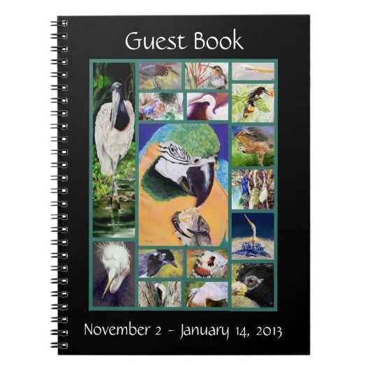 Bird Collage Guest Book Notitieboek (Voorkant)