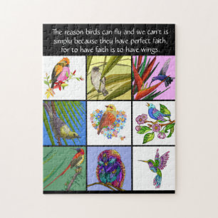 Bird Collage & Quote, Bird Lovers Legpuzzel